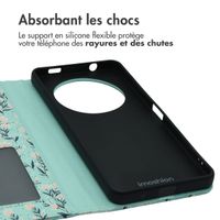 imoshion Étui de télephone portefeuille Design Xiaomi Redmi A3 - Blue Flowers