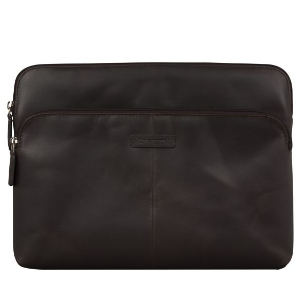 dbramante1928 Skagen Pro+ Sleeve - Pochette ordinateur 14 pouces - Cuir véritable - MacBook Pro 14 pouces - Hunter Dark