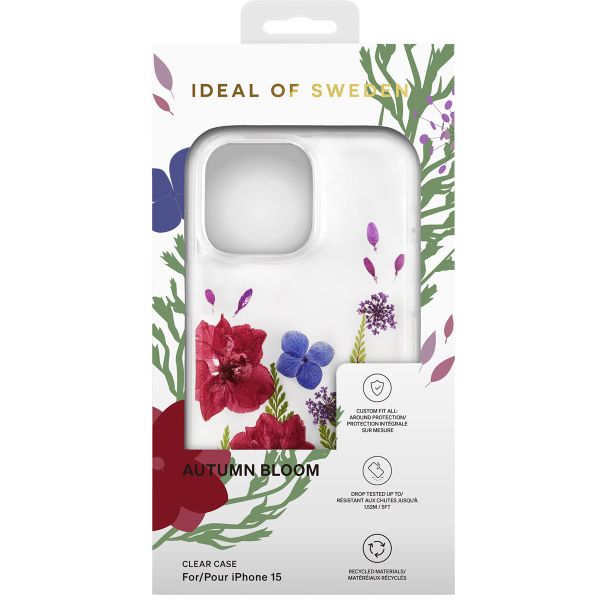 iDeal of Sweden Coque Clear iPhone 15 - Autumn Bloom