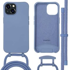 imoshion Coque de couleur avec cordon amovible MagSafe iPhone 15 - Ash Blue