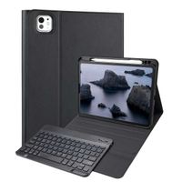 Accezz Étui de tablette portefeuille Bluetooth Clavier AZERTY iPad Pro 11 (2025) M5 / (2024) M4 - Noir