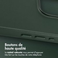 Accezz Coque arrière en cuir avec MagSafe Apple iPhone 15 Pro - Cedar Green
