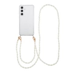 imoshion Coque avec dragonne + bracelet - Perles Samsung Galaxy S25 FE - Transparent