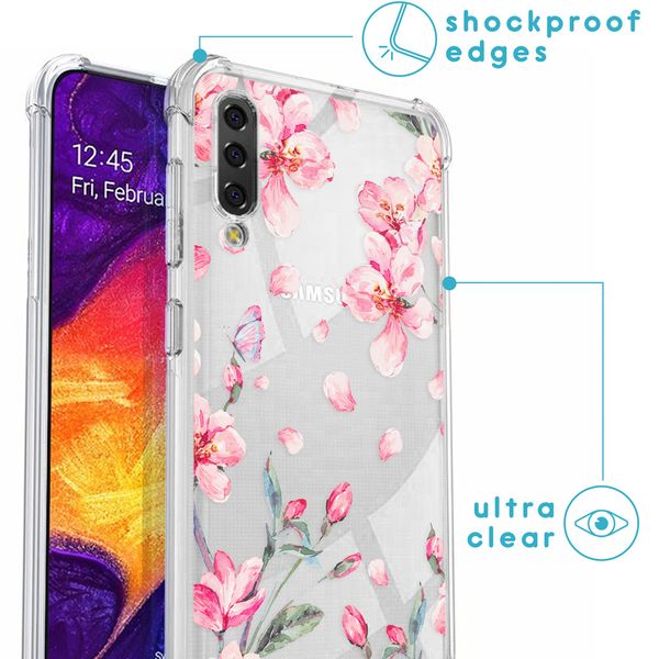 imoshion Coque Design avec cordon Samsung Galaxy A50 - Blossom Watercolor