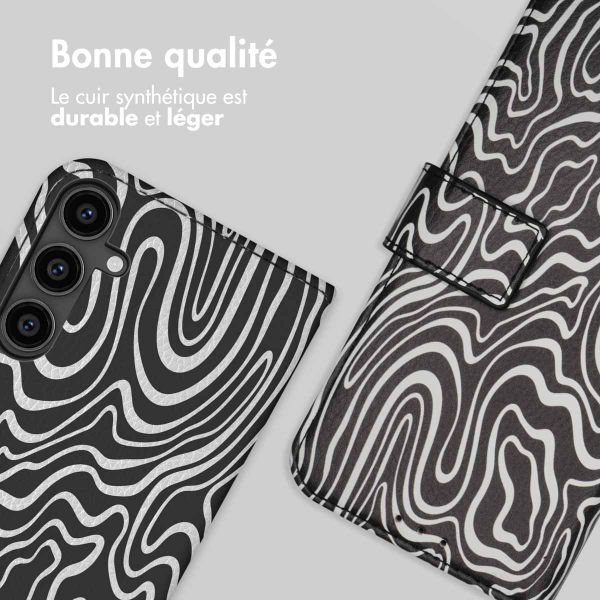 imoshion Étui de télephone portefeuille Design Samsung Galaxy S23 FE - Black And White