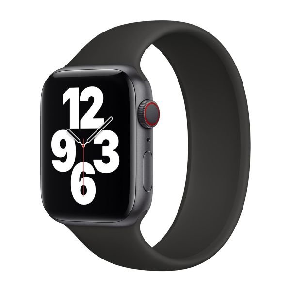 Apple Bracelet Boucle unique en Silicone Apple Watch | 44/45/46/49 mm - Taille 11 - Black
