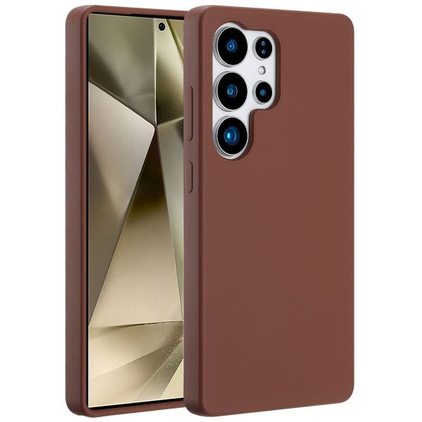 Accezz Coque Liquid Silicone avec MagSafe Samsung Galaxy S25 Ultra - New Tea Brown