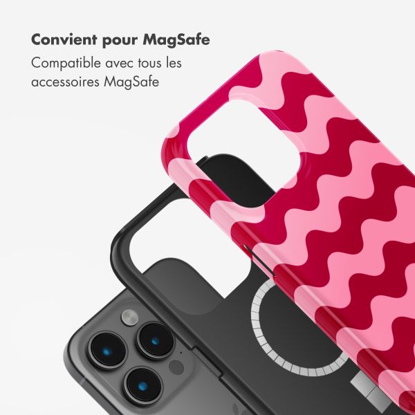 Selencia Coque arrière Vivid avec MagSafe Apple iPhone 15 Pro - Wave Vibes Lipstick