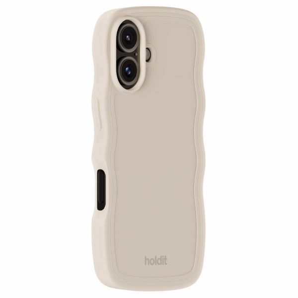 Holdit Coque Wavy Apple iPhone 16 - Light Beige