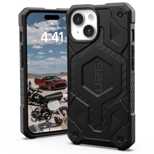 UAG Coque arrière Monarch Pro iPhone 15 - Carbon Fiber