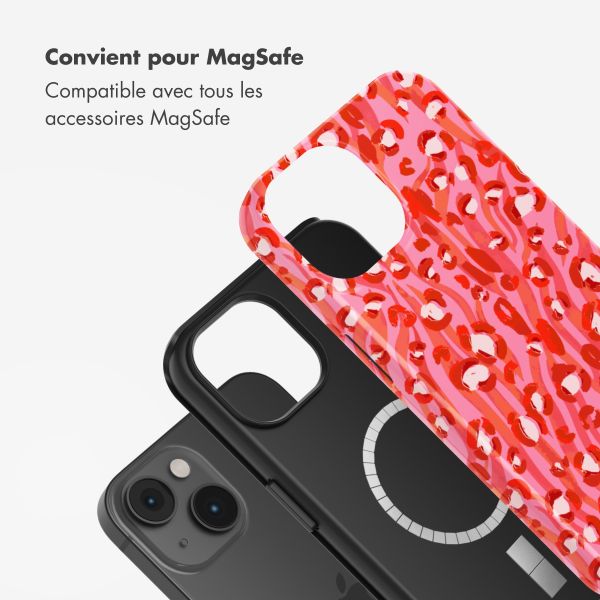 Selencia Coque arrière Vivid Tough avec MagSafe iPhone 14 - Wild Spots Lipstick