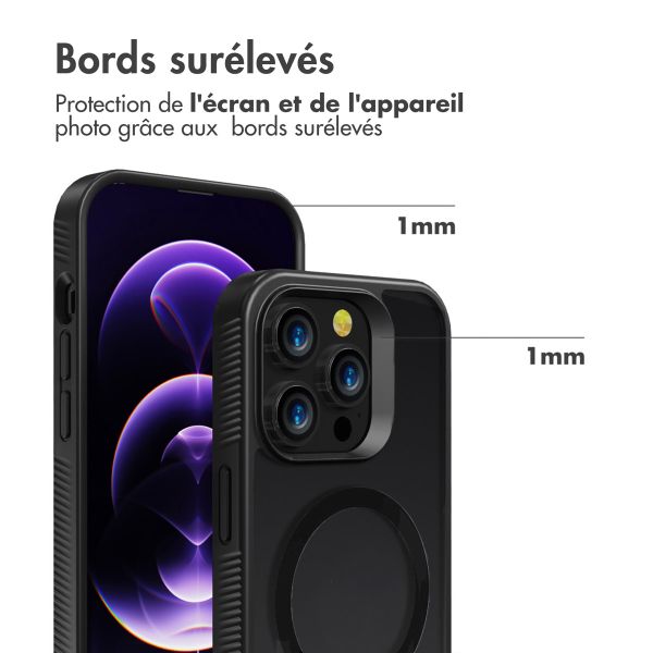 Accezz Coque Givrée Robuste avec MagSafe Apple iPhone 14 Pro Max - Noir