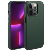 Accezz Coque arrière en cuir avec MagSafe Apple iPhone 13 Pro - Cedar Green