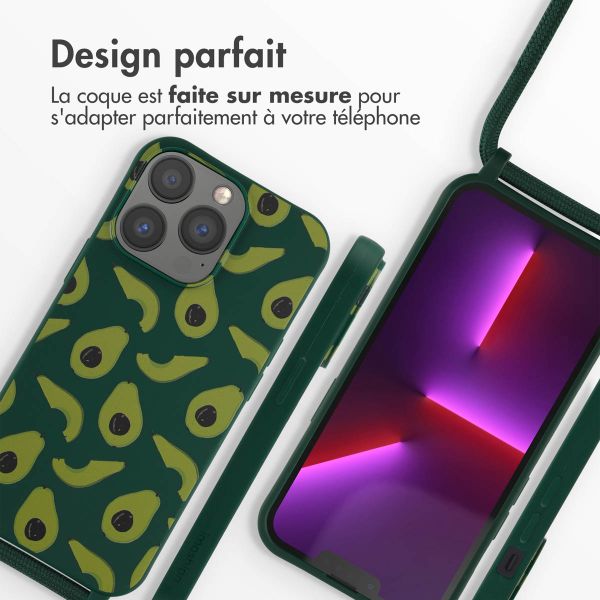 imoshion Coque design en silicone avec cordon iPhone 13 Pro - Avocado Green