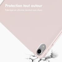 Accezz Coque tablette portefeuille Smart Silicone iPad 10 (2022) 10.9 pouces - Rose