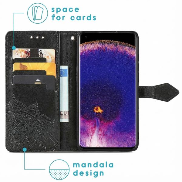imoshion Etui de télephone Mandala Oppo Find X5 5G - Noir