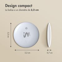 imoshion Wireless Tag - Tracker Bluetooth pour Android - 2 pack - Blanc