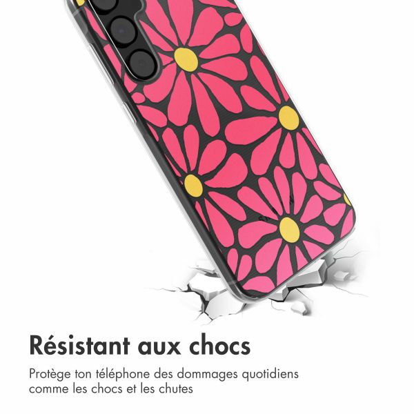 imoshion Coque design pour Samsung Galaxy A55 - Dusty Rose Flowers Connect