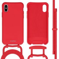 imoshion Coque de couleur avec cordon amovible Apple iPhone X / Xs - Rouge