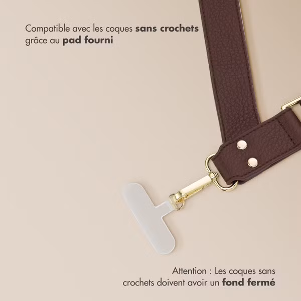 Selencia Cordon de téléphone avec petit sac - Mocha Brown