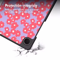 imoshion Coque tablette Design Trifold Samsung Galaxy Tab A11 / A9 8.7 pouces - Dusty Rose Blossom