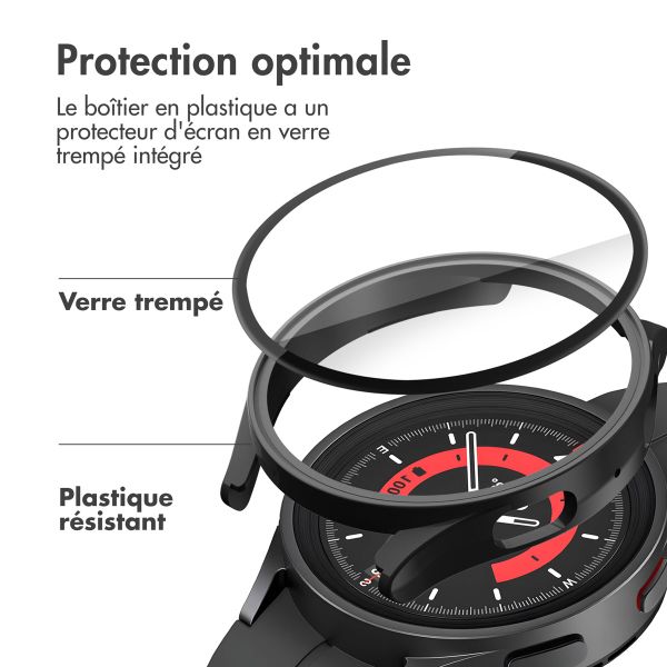 imoshion Coque rigide à couverture complète Samsung Galaxy Watch 5 - 44 mm - Noir