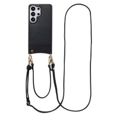 Selencia Coque de télephone Nova avec cordon et porte-cartes Samsung Galaxy S26 Ultra - Noir