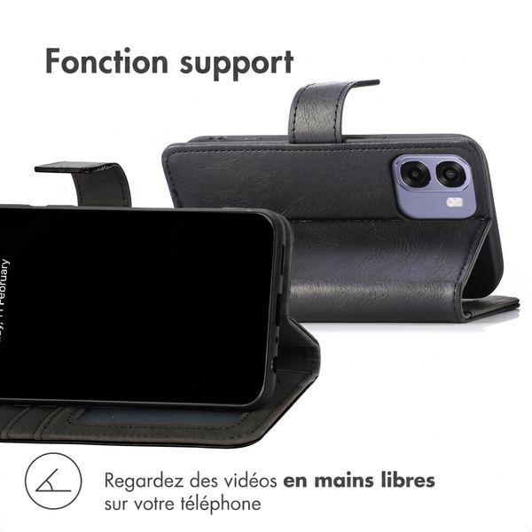 imoshion Étui de télephone portefeuille de luxe Oppo A6x (4G/5G) - Noir