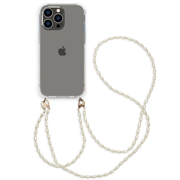 imoshion Coque avec dragonne + bracelet - Perles Apple iPhone 14 Pro Max - Transparent