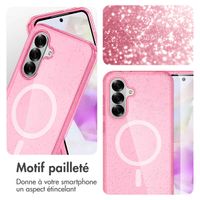 imoshion Coque Pailletée avec MagSafe Samsung Galaxy A56 - Paillettes Rose