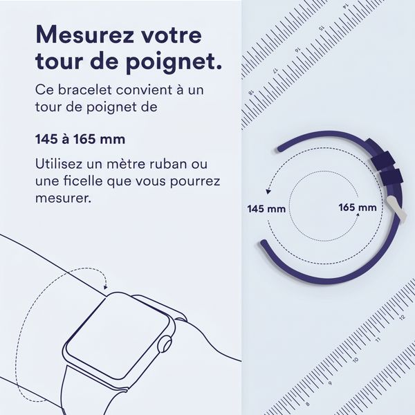 Apple Bracelet Leather Band Modern Buckle Apple Watch | 38/40/41/42 mm - Taille M - Midnight