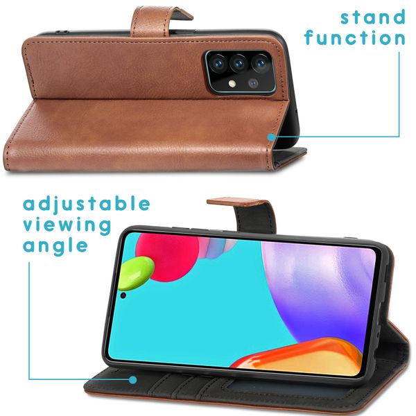 imoshion Étui de télephone portefeuille Samsung Galaxy A52(s) (5G/4G) - Marron