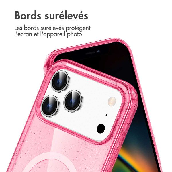 imoshion Coque Pailletée avec MagSafe Apple iPhone 17 Pro Max - Rose