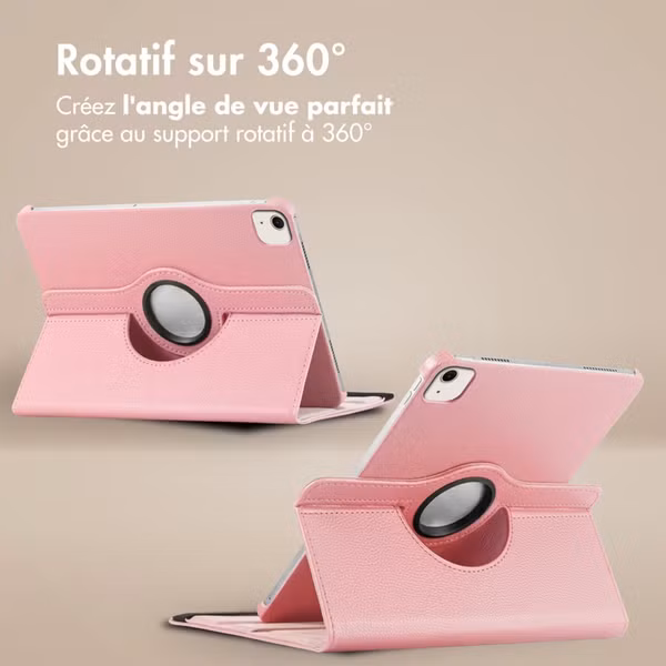 imoshion Coque tablette rotatif à 360° Apple iPad Air 13 pouces (2026) M4 / (2025) M3 / (2024) M2 - Rose