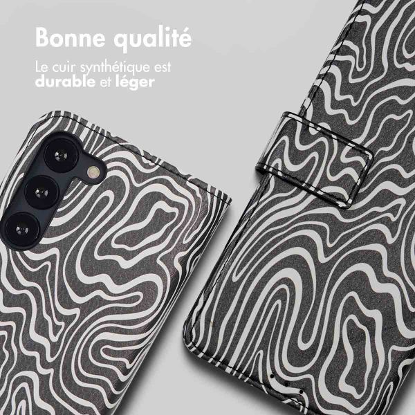 imoshion Étui de télephone portefeuille Design Samsung Galaxy S23 - Black And White