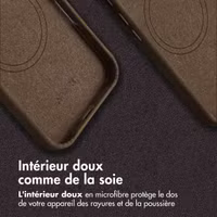 Accezz Coque MagSafe en cuir vintage Apple iPhone 16 Pro - Rustic Brown