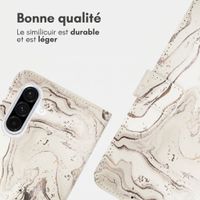 imoshion Étui de télephone portefeuille Design Samsung Galaxy A36 - Sandy Marble
