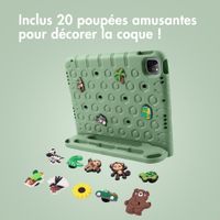 imoshion Coque kidsproof avec poupées amovibles Apple iPad 11 (2025) 11 pouces A16 / iPad 10 (2022) 10.9 pouces - Olive Green