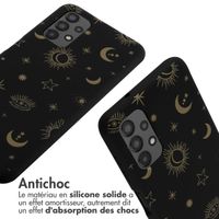 imoshion Coque design en silicone avec cordon Samsung Galaxy A13 (4G) - Sky Black