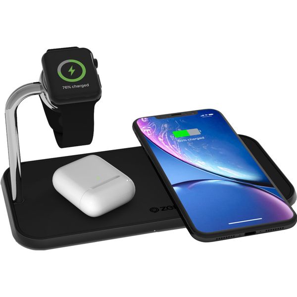 Zens ﻿Chargeur sans fil 2-en-1 Dual + Apple Watch - 10W - Noir 