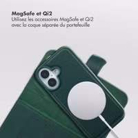Selencia Étui portefeuille amovible Olyn avec MagSafe Apple iPhone 16 - Vert
