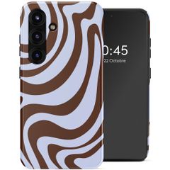 Selencia Coque arrière Vivid avec MagSafe Samsung Galaxy S25 - Dream Swirl Chocolate