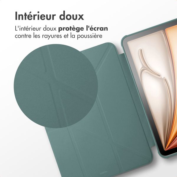 imoshion Coque tablette Origami iPad Pro 11 (2018 - 2022) / Air 5 (2022) / Air 4 (2020) - Vert foncé