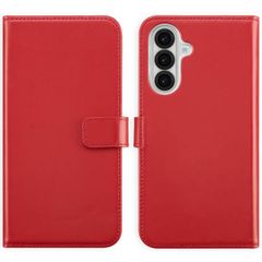 Selencia Étui de téléphone portefeuille en cuir véritable Samsung Galaxy A56 - Rouge