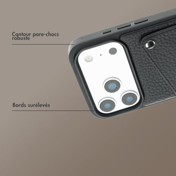 Selencia Coque Riva avec porte-cartes Apple iPhone 17 Pro - Noir