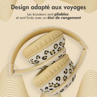 imoshion - Édition Spéciale - Casque sans fil pour enfants LED Light - Avec câble AUX - Léopard