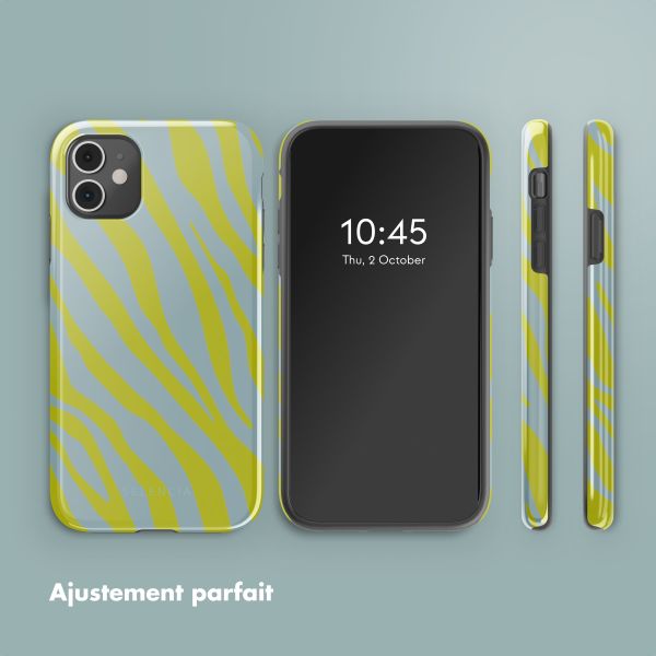 Selencia Coque arrière Vivid Apple iPhone 11 - Zebra Winter Sky Titanium Yellow