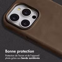 Accezz Coque MagSafe en cuir vintage Apple iPhone 14 Pro - Rustic Brown