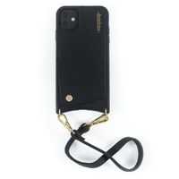 Dutchies Coque avec porte-cartes iPhone 15 Pro Max - Cordon de téléphone non inclus - Noir