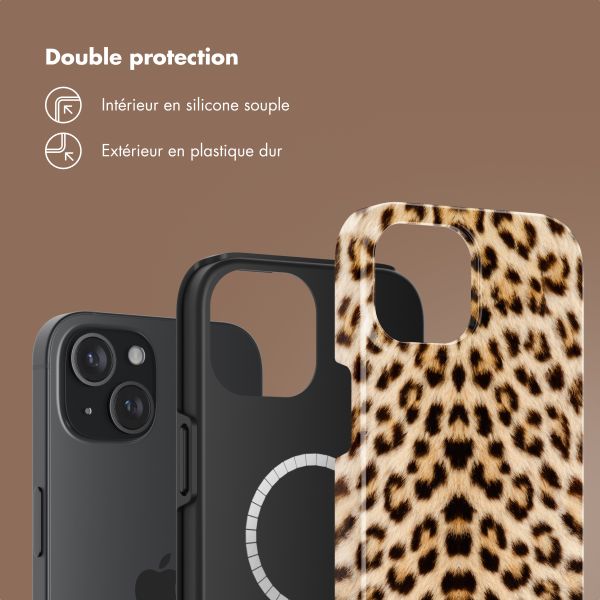 Selencia Coque arrière Vivid Tough avec MagSafe iPhone 15 - Wild Leo